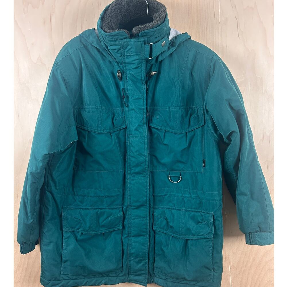 L.L.Bean Women’s Insulated Parka Green Primaloft‎ Hooded Winter Coat